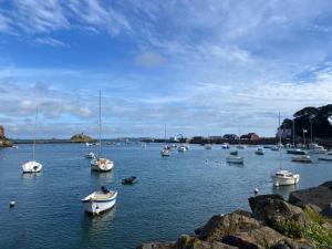 a bunch of boats in a body of water at Petit Coin du Port in Ploubazlanec +12 photos