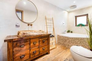 Koupelna v ubytování Haus Tupferl