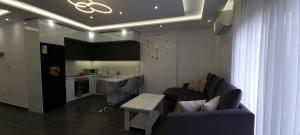 Η κουζίνα ή μικρή κουζίνα στο Velipoja Sea View Apartment