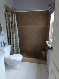 麻查利亞的住宿－Casa de playa，一间带卫生间和淋浴的浴室