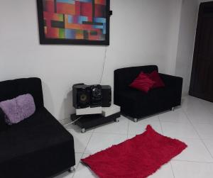 Posezení v ubytování HABITACIÓN PRIVADA tranquila y confortable