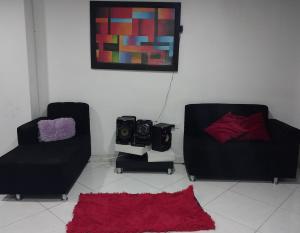 Posezení v ubytování HABITACIÓN PRIVADA tranquila y confortable