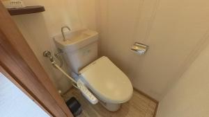 a small bathroom with a toilet and a sink at HOTEL GREEN PLAZA SHODOSHIMA - Vacation STAY 51989v in Ikisue