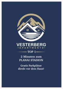 a house logo with a mountain in the background at Vesterberg Apartments in Top Lage! Bike Garage Inklusive! in Schladming