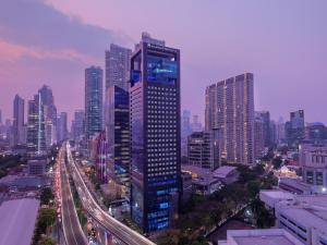 Výhľad na mesto Jakarta alebo výhľad na mesto priamo z hotela
