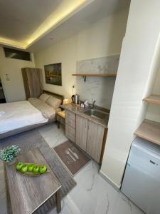 Kuchyň nebo kuchyňský kout v ubytování Classy Hostel