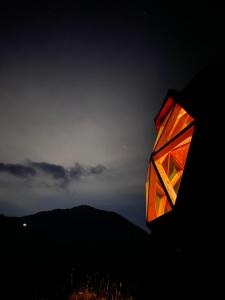 a close up of a building with the sky in the background at Glamping domo el colibrí in Choachí