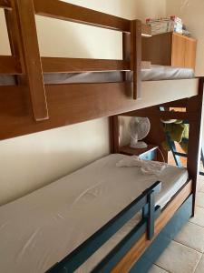 a pair of bunk beds in a room at Evgoro in Chania