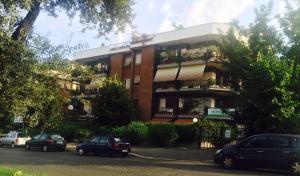 The building in which a panziókat is located