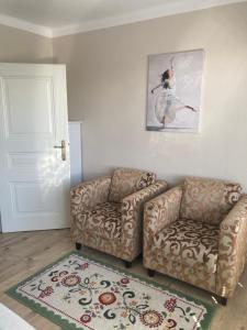Posezení v ubytování Apartmán se zahradou v Protivíně č.2