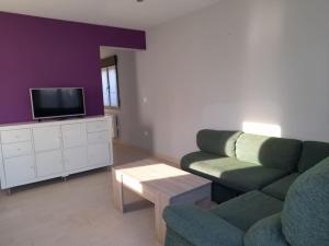 La Boquerona في Polanco: غرفة معيشة مع أريكة وتلفزيون