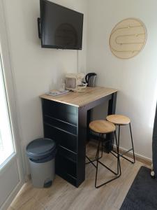 Una cocina o cocineta en Le soft