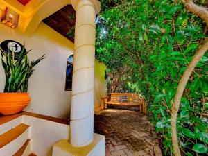 O grădină în afara Vive Utila - Bed & Breakfast