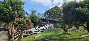 Garður fyrir utan Ji Ji Farm Homestay