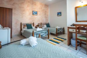 Letto o letti in una camera di Pension Stella