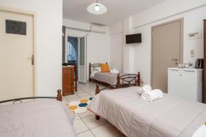 Letto o letti in una camera di Pension Stella