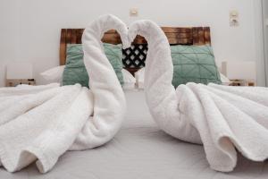 Letto o letti in una camera di Pension Stella