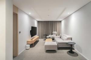 Posezení v ubytování Aank Hotel Incheon Guwol