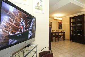 En TV eller et underholdningssystem på AIGUESVERDS HomeStay By Turismar