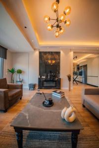 Posezení v ubytování New Balturk Villas Sapanca