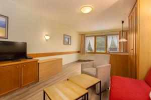IFA Breitach Apartments Kleinwalsertalにあるテレビまたはエンターテインメントセンター