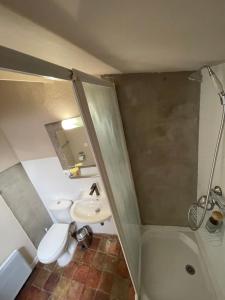 Chambres d' hôtes l'Escalo à Moutiers-Ste-Marie (04360)的一间浴室