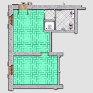 a drawing of a floor plan of a house at Appartement in Scandiano mit Privatem Parkplatz - b57352 in Scandiano
