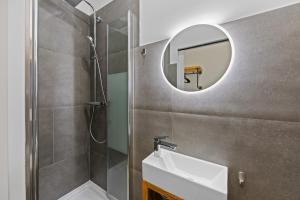 Koupelna v ubytování Hotel Comenius
