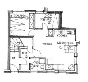 a floor plan of a house at Friisk Aran in Alkersum