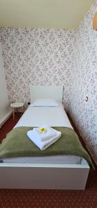 Voodi või voodid majutusasutuse Hotel Olimp toas