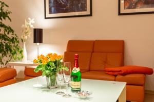 Ein Sitzbereich in der Unterkunft Gemütliches kleines Apartment
