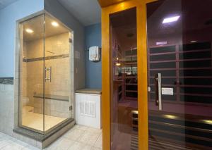 Phòng tắm tại Couples Retreat with Hot Tub, Sauna and Steam Room