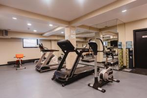 Fitness centrum a/nebo fitness zařízení v ubytování Hotel Yasmin Košice