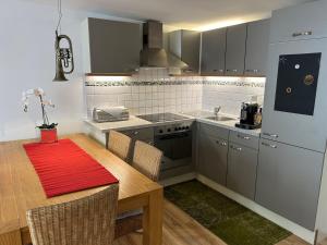 Kuchyň nebo kuchyňský kout v ubytování City-Center Apartments