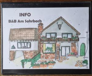 Půdorys ubytování B&B Am Sahrbach
