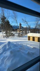 Cozy cabin in the center of Geilo v zime