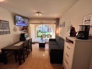 TV a/nebo společenská místnost v ubytování Appt hyper-centre Loudenvielle 4 Personnes Jardin et Terrasse