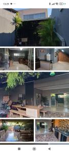 a collage of photos of a living room and a house at Casa para aluguel rio verde go in Rio Verde