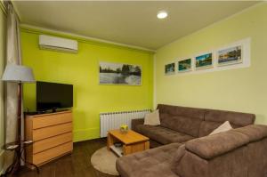 Televízia a/alebo spoločenská miestnosť v ubytovaní Apartment Karlovac
