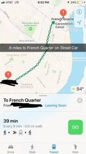 a screenshot of a cell phone with a map at Skip to Saint Charles Local Art-Filled Hideaway in New Orleans