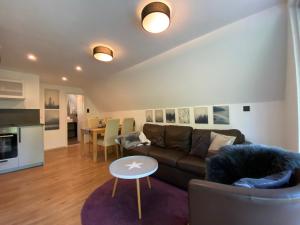 Χώρος καθιστικού στο Ferienhaus Seehütte +18 φωτογραφίες