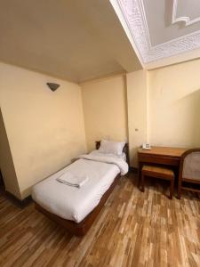 Uma cama ou camas num quarto em Trekkers Home