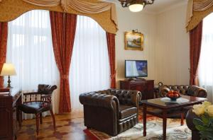 Кът за сядане в Hotel Vila Livia