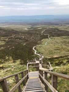 uma vista do topo de uma colina com um trilho em The Lodge-Cozy and serene home em Cavan