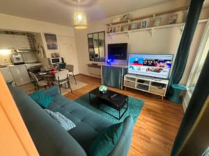 Η κουζίνα ή μικρή κουζίνα στο Splendide appartement 40m2 familial cabourg +9 φωτογραφίες