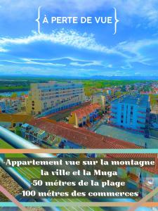 een beeld van een stad met de woorden een verbetering per capita de vielez bij À Perte De Vue 50 m de la mer climatisé linge de maison inclus in Empuriabrava