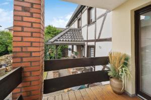 Balkón nebo terasa v ubytování Ferienhaus in Roggendorf Haus - Fernblick