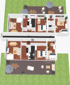 a floor plan of a house with at Global Living - Design Apartments I Terrace I Kitchen I Smart-TV I Parking space I München in Munich