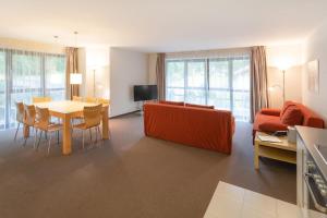 Posedenie v ubytovaní Moderne Ferienwohnung in Gargellen mit 2 Schlafzimmern
