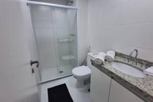 Koupelna v ubytování Seu lindo lar no centro Carioca